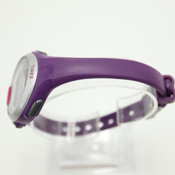 Timex Ironman Triathlon Women Indiglo Digital Watch Purple Silicone New Battery - Picture 11 of 12